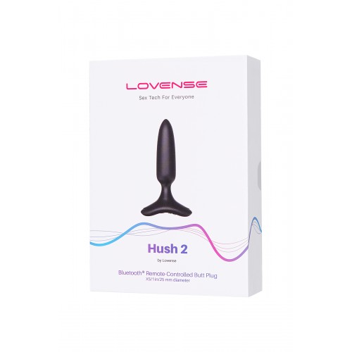 Анальная втулка LOVENSE Hush 2 (S), силикон, черная, 12,1 см
