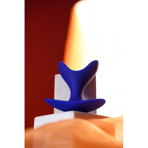 Расширяющая анальная втулка ToDo by Toyfa Bloom, силикон, синяя, 8,5 см, Ø 4,5 см