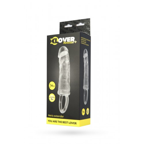 Насадка ToyFa XLover Increase+ для увеличения размера, с кольцом,  TPE, прозрачная, 14 см