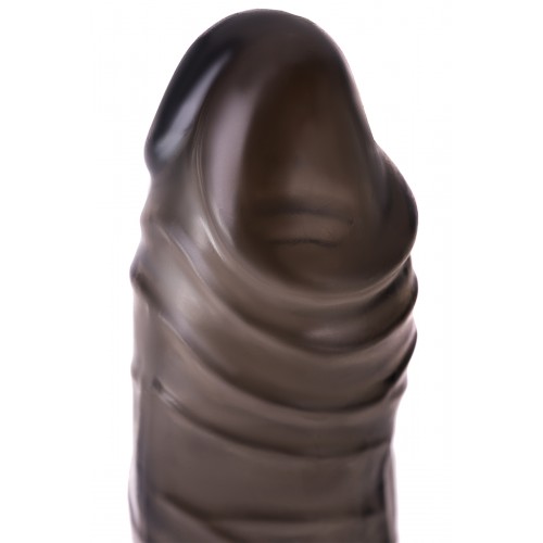 Насадка ToyFa XLover, для увеличения размера с дополнительной стимуляцией,TPE, черная прозрачная, 15,4 см