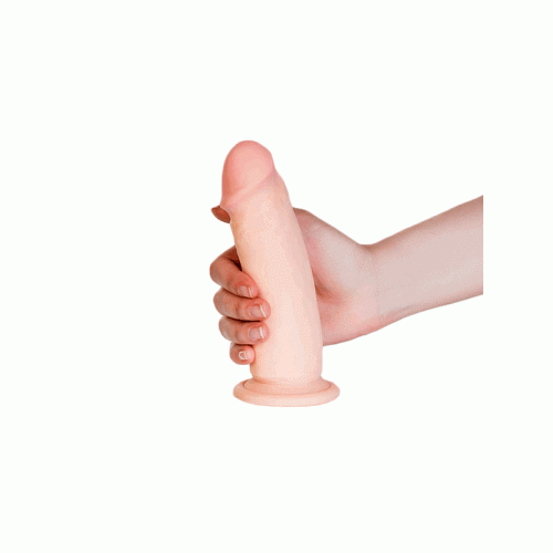 Реалистичный вибратор TOYFA RealStick Elite Vibro, TPR, телесный, 7 режимов вибрации, 18 см с толстым стволом