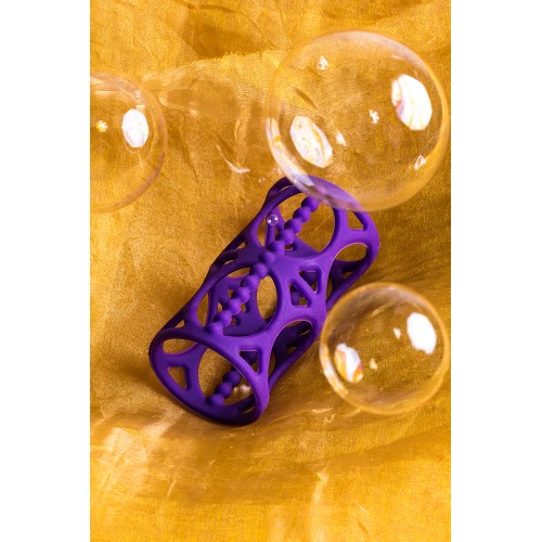 Насадка на пенис TOYFA A-Toys  , Силикон, Фиолетовый, 7,5 см рельефная