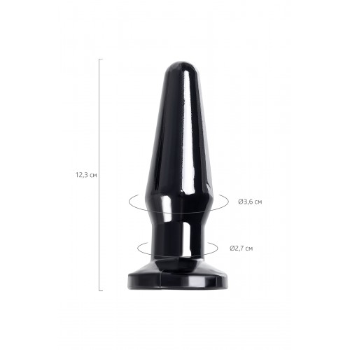 Анальная втулка TOYFA POPO Pleasure Gemini β, TPE, черная, 12,4 см
