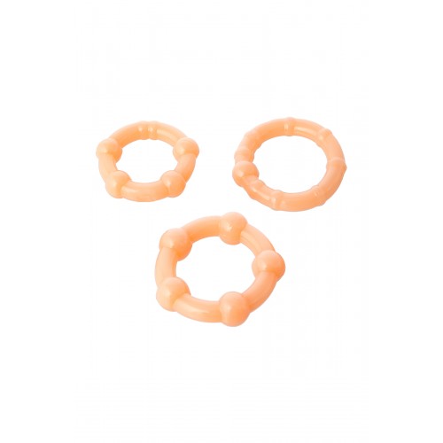 Набор колец 3шт., TOYFA, PVC, телесный