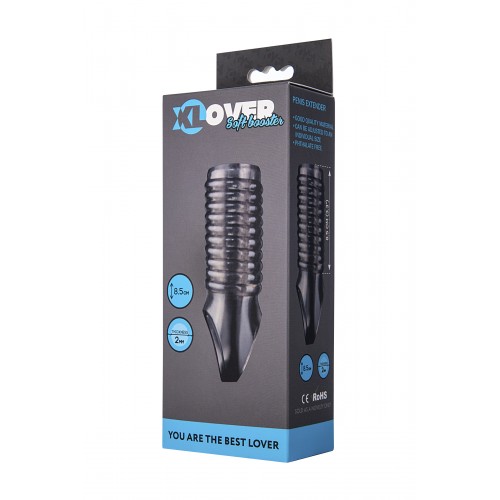 Насадка ToyFa XLover, для увеличения размера,TPE, черная прозрачная,  11 см