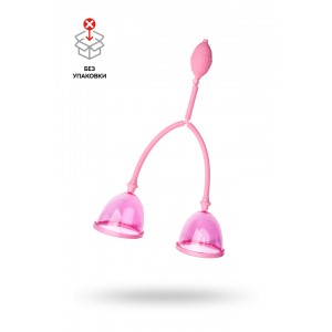 Помпа для груди двойная, ABS пластик, розовый, 24 см