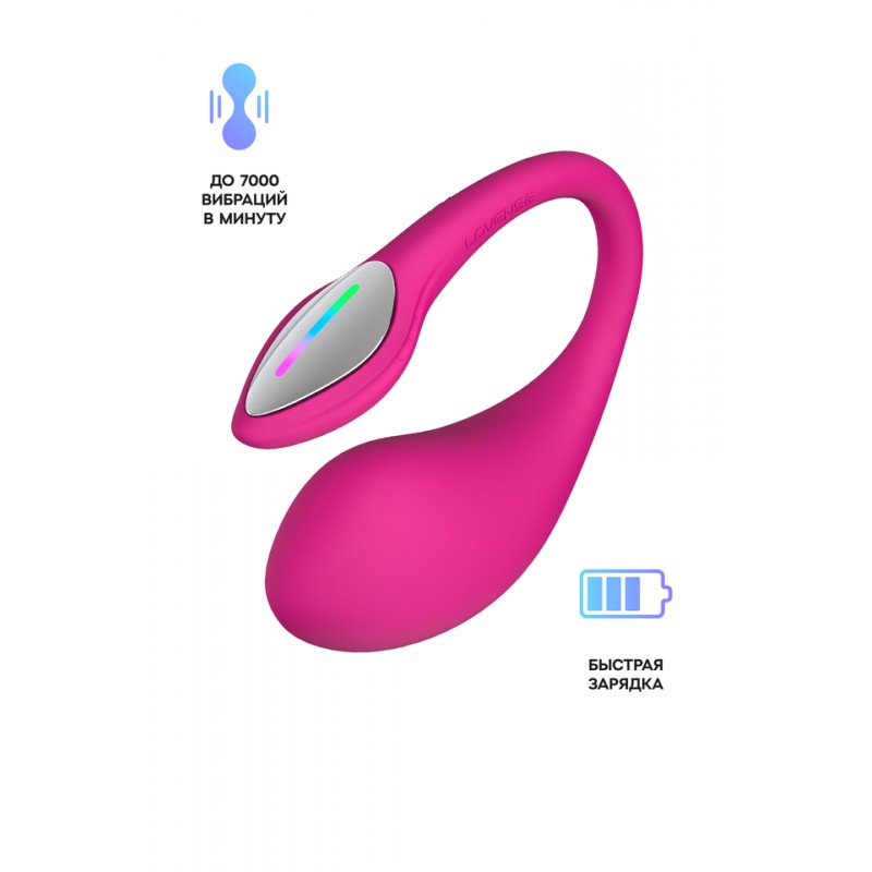 Виброяйцо LOVENSE Lush 4, силикон, розовый, 18,1 см