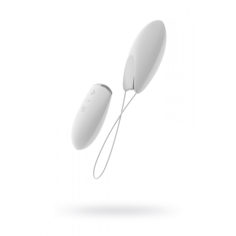 Виброяйцо OVO R1 на дистанционном управлении, силикон, белый, 8 см