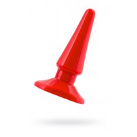 Анальная втулка Black & Red by TOYFA, водонепроницаемая, ПВХ, красная, 10 см, Ø 3 см