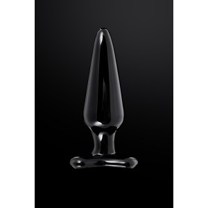 Анальная втулка Sexus Glass, стекло, чёрная, 11 см, Ø 4 см Анальная втулка Sexus Glass, стекло, чёрная, 11 см, Ø 4 см (иной угол)