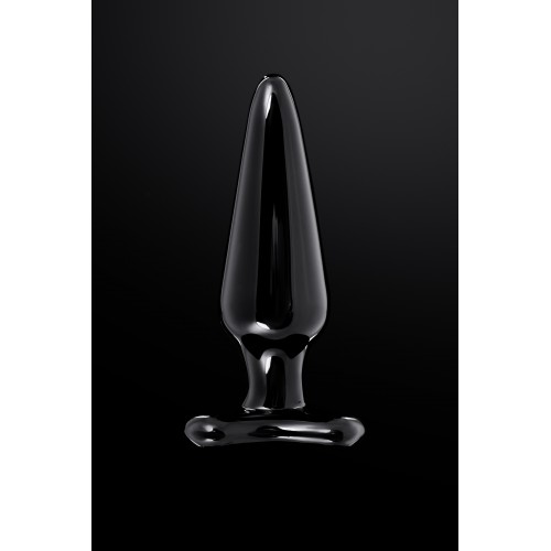 Анальная втулка Sexus Glass, стекло, чёрная, 11 см, Ø 4 см