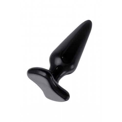 Анальная втулка Sexus Glass, стекло, чёрная, 11 см, Ø 4 см