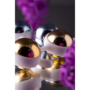 Вагинальные шарики Nalone Yany, Металл, Синий, Ø 3,2 см (иной угол)