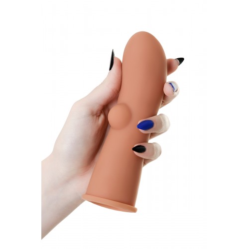 Насадка KOKOS с имитацией пирсинга, реалистичная,TPR, телесный, 14.7 см