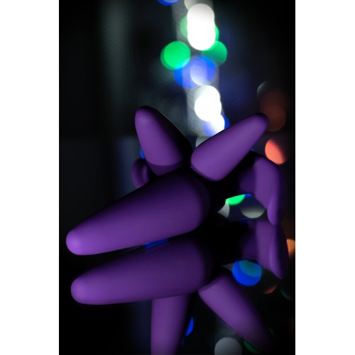 Набор анальных втулок, силикон, фиолетовый