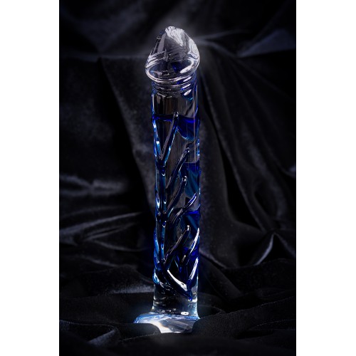 Нереалистичный фаллоимитатор Sexus Glass, стекло, прозрачный, 17 см