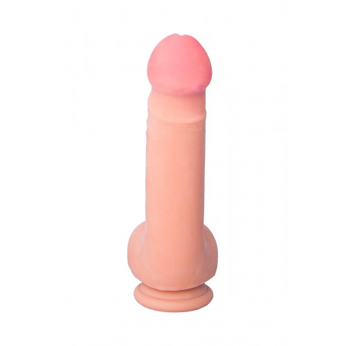 Вибратор с пультом ДУ TOYFA RealStick Elite Vibro, перезаряжаемый, TPR, телесный, 10 режимов вибрации, 19 см