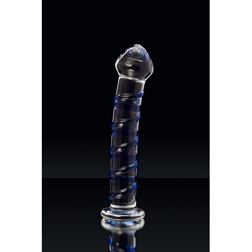 Нереалистичный фаллоимитатор Sexus Glass, стекло, прозрачный, 17 см