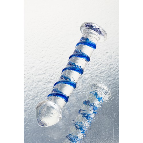 Нереалистичный фаллоимитатор Sexus Glass, стекло, прозрачный, 17 см