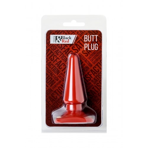 Анальная втулка Black & Red by TOYFA, водонепроницаемая, ПВХ, красная, 10 см, Ø 3 см