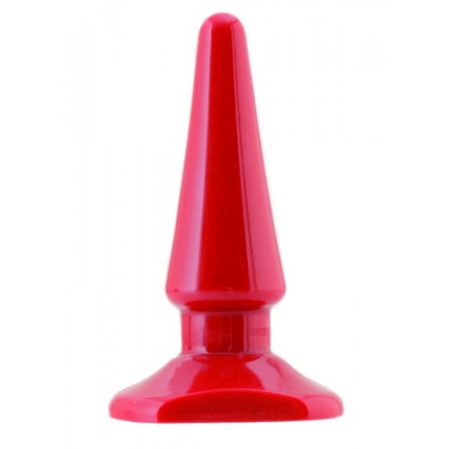 Анальная втулка Black & Red by TOYFA, водонепроницаемая, ПВХ, красная, 10 см, Ø 3 см