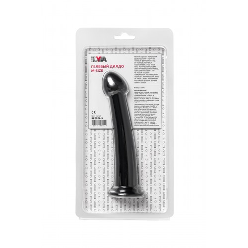 Нереалистичный фаллоимитатор Jelly Dildo M Toyfa Basic, TPE, черный, 18 см