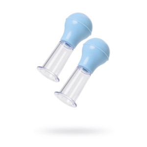 Набор для стимуляции сосков TOYFA, ABS пластик, голубой, 8,8 см (иной угол)