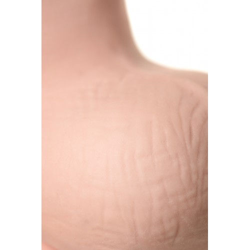 Реалистичный вибратор TOYFA RealStick Elite Vibro, TPR, телесный, 10 режимов вибрации, 18,5 см