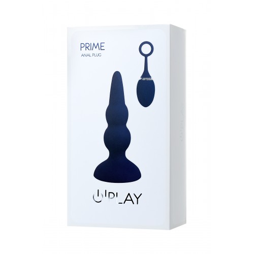 Анальная вибровтулка OPlay Prime с пультом ДУ, силикон, синий, 12 см.