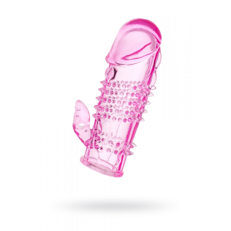 Насадка на пенис TOYFA, TPE, розовый, 13 см