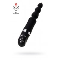 Анальный вибростимулятор, силикон, черный, 20,7 см (в пакете)