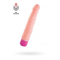 Реалистичный вибратор, PVC, телесный, 22 см (в пакете)