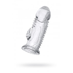 Насадка на пенис A-Toys by TOYFA, TPE, прозрачная, 13,5 см