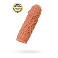 Насадка KOKOS  с дополнительной стимуляцией, реалистичная,TPR, телесный, 15.8 см