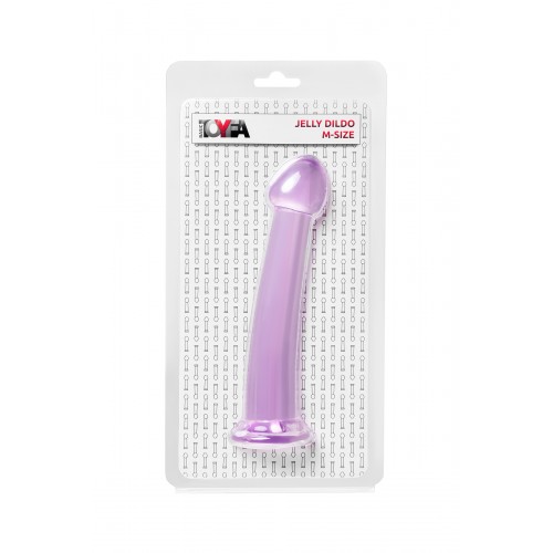 Нереалистичный фаллоимитатор Jelly Dildo M Toyfa Basic, TPE, фиолетовый, 18 см