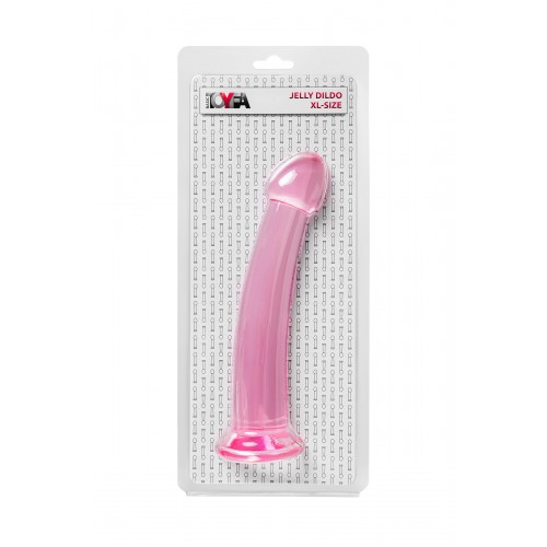 Нереалистичный фаллоимитатор Jelly Dildo XL Toyfa Basic, TPE, Розовый, 22 см