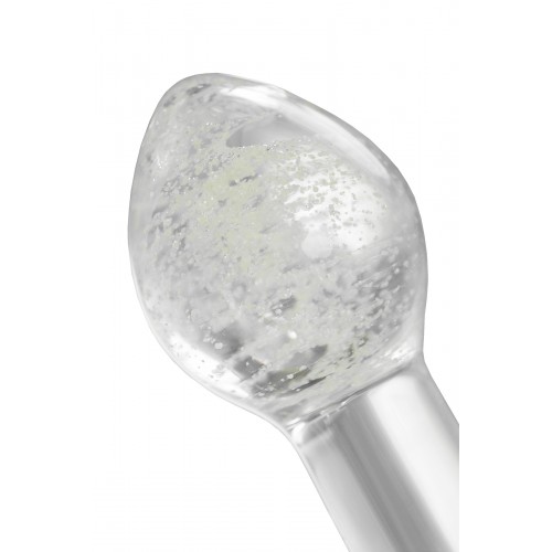 Анальная втулка Sexus Glass светящаяся в темноте, стекло, прозрачная, 6,5 см