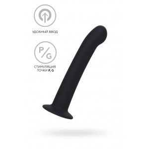 Анальный фаллоимитатор A-Toys Rocus, силикон, черный, 15 см (иной угол)