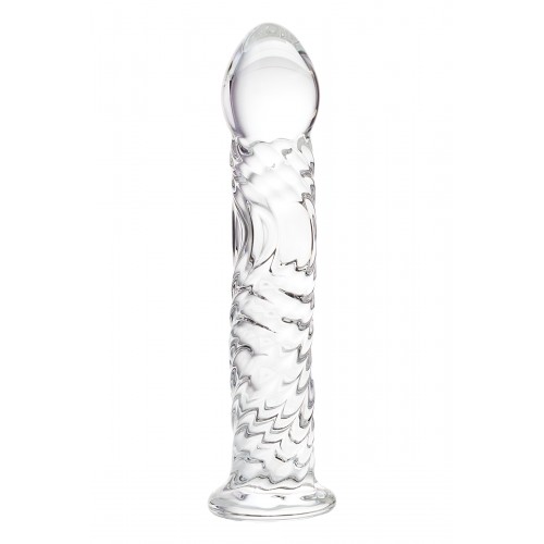 Нереалистичный фаллоимитатор Sexus Glass, стекло, прозрачный, 16,5 см
