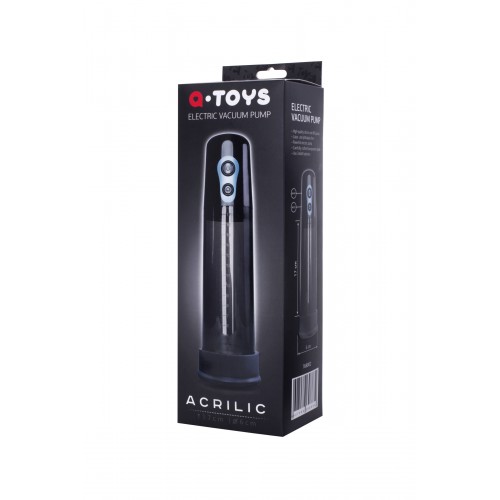 Помпа для пениса TOYFA  A-Toys Acrilic, силикон, чёрный, 26 см