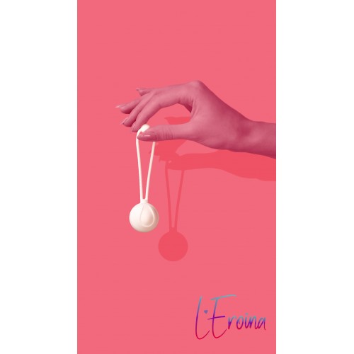 Вагинальный шарик L'EROINA by TOYFA Lily, силикон, белый, 10,5 см