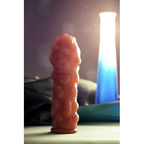 Насадка KOKOS  с дополнительной стимуляцией, реалистичная,TPR, телесный, 12.7 см с шариками