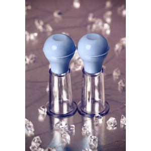 Набор для стимуляции сосков TOYFA, ABS пластик, голубой, 9,7 см (иной угол)