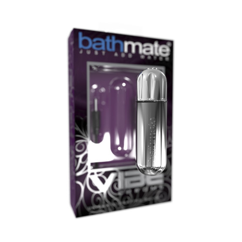 Вибропуля Bathmate Vibe Bullet Chrome, перезаряжаемая, водонепроницаемая, пластик, 10 режимов вибрации, серебристая, 7.8 см