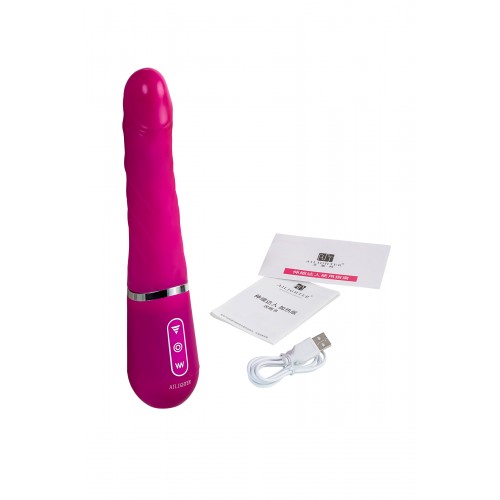 Нереалистичный вибратор Ailighter Smart Telescopic lover, TPE, розовый, 27,1 см.