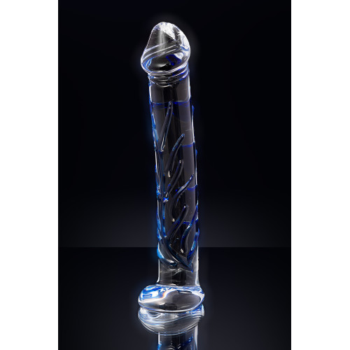 Нереалистичный фаллоимитатор Sexus Glass, стекло, прозрачный, 17 см