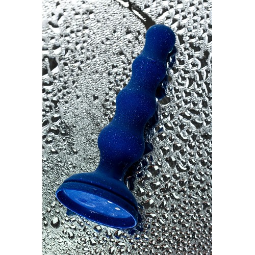 Анальная вибровтулка OPlay Wave с пультом ДУ, силикон, синий, 15,5 см.