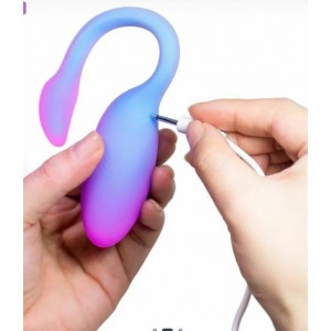 Смарт-вибратор с Bluetooth-управлением Magic Motion Flamingo MAX, голубой (иной угол)