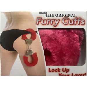 Ярко-розовые металлические наручники 