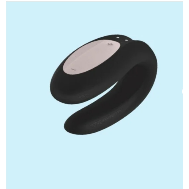 Многофункциональный стимулятор для пар Satisfyer Partner Double Joy, Силикон, Черный, 18 см